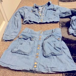 FASHION NOVA 2 piece jean outfit